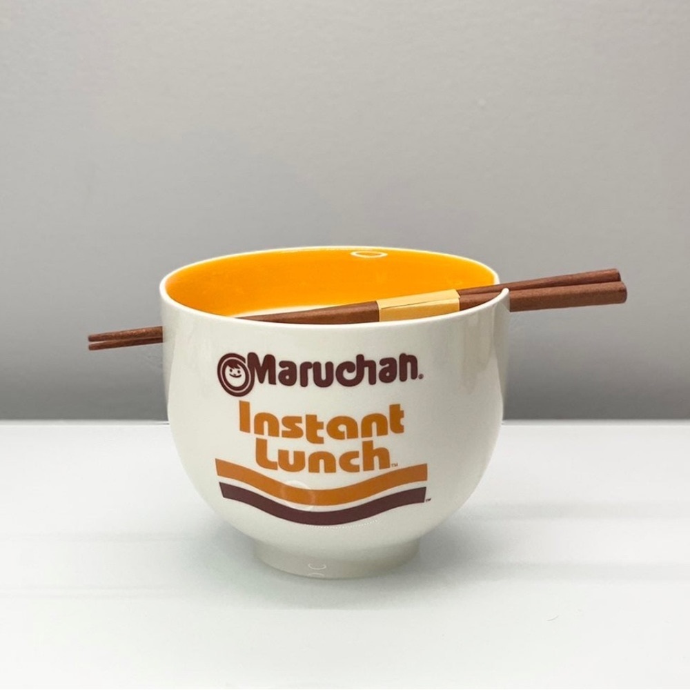 “NEW”🍜Maruchan Ramen Noodles Bowl with Chopsticks Dinnerware ramen